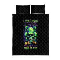 Skull Pumpkin Quilt Bed Set I Have Three Side Quite Funny And Side You Never Want - Wonder Print Shop