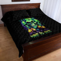 Skull Pumpkin Quilt Bed Set I Have Three Side Quite Funny And Side You Never Want - Wonder Print Shop