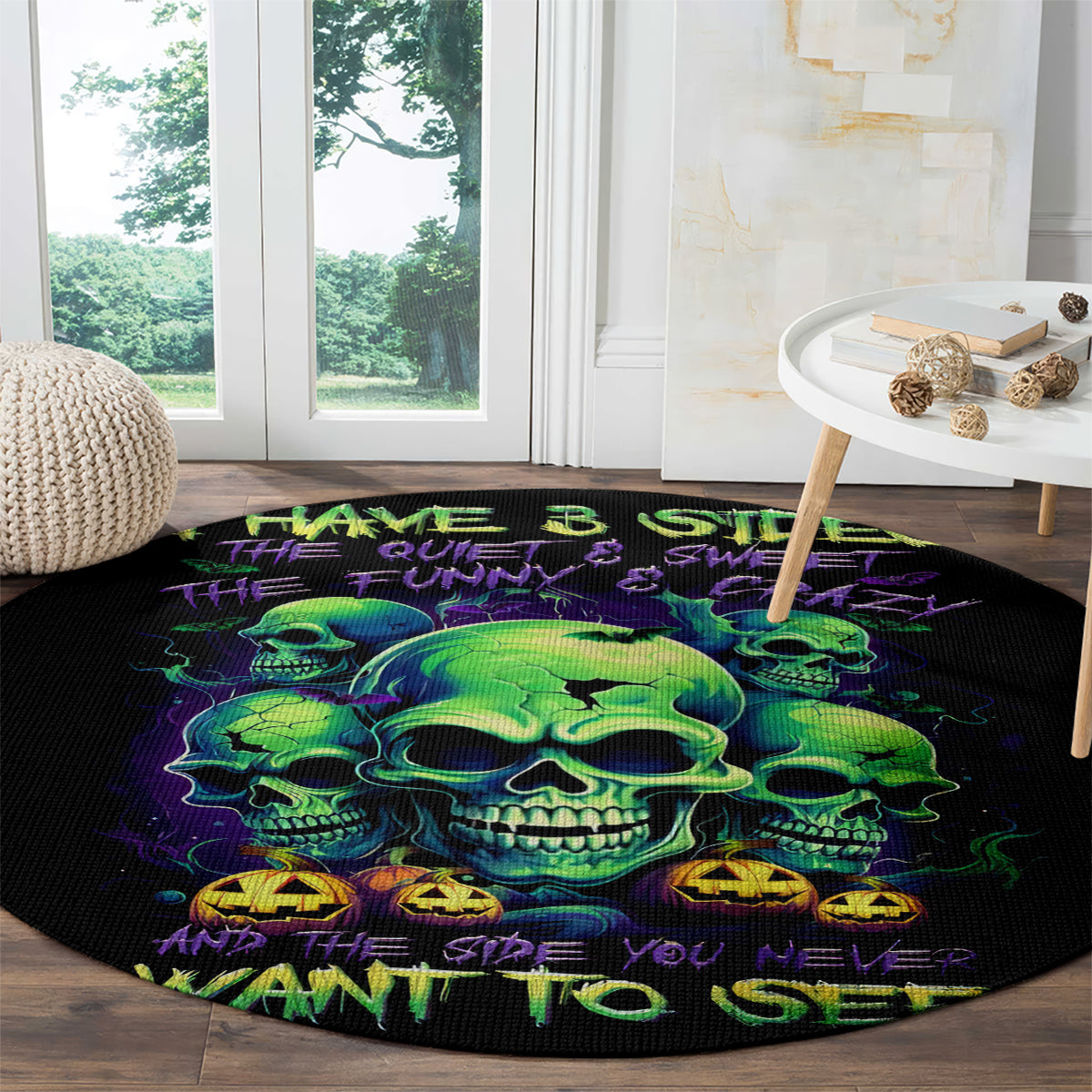 skull-pumpkin-round-carpet-i-have-three-side-quite-funny-and-side-you-never-want