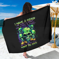 Skull Pumpkin Sarong I Have Three Side Quite Funny And Side You Never Want - Wonder Print Shop