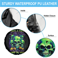 Skull Pumpkin Spare Tire Cover I Have Three Side Quite Funny And Side You Never Want - Wonder Print Shop