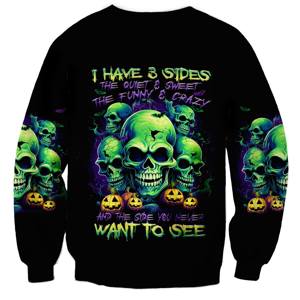 Flower Skull Sweatshirt Don't Try To Figured Me Out I Special Kind Fire Flower - Wonder Print Shop