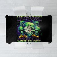Skull Pumpkin Tablecloth I Have Three Side Quite Funny And Side You Never Want - Wonder Print Shop