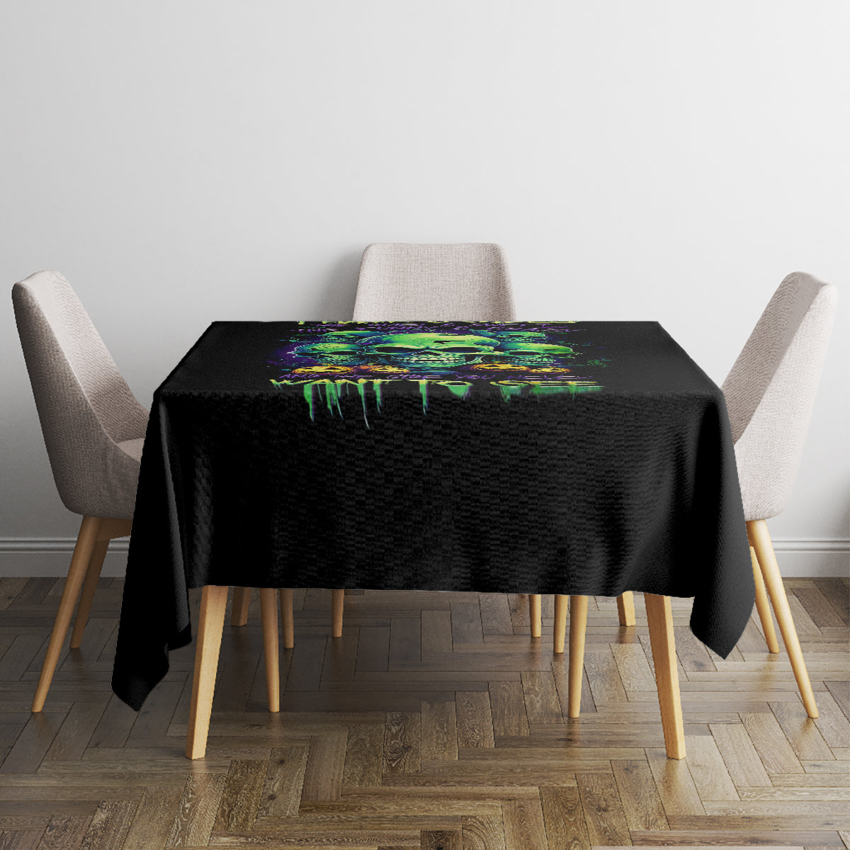 Skull Pumpkin Tablecloth I Have Three Side Quite Funny And Side You Never Want - Wonder Print Shop