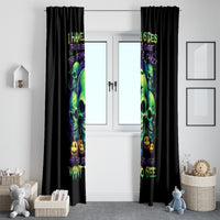 Skull Pumpkin Window Curtain I Have Three Side Quite Funny And Side You Never Want - Wonder Print Shop