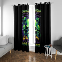 Skull Pumpkin Window Curtain I Have Three Side Quite Funny And Side You Never Want - Wonder Print Shop