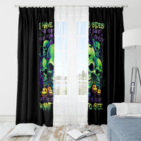 Skull Pumpkin Window Curtain I Have Three Side Quite Funny And Side You Never Want - Wonder Print Shop