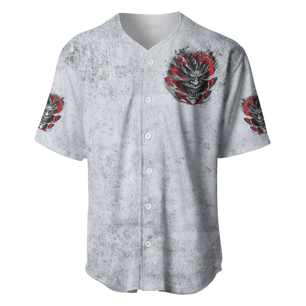 Devil Skull Baseball Jersey I Never Alone My Demon With Me 24/7 - Wonder Print Shop