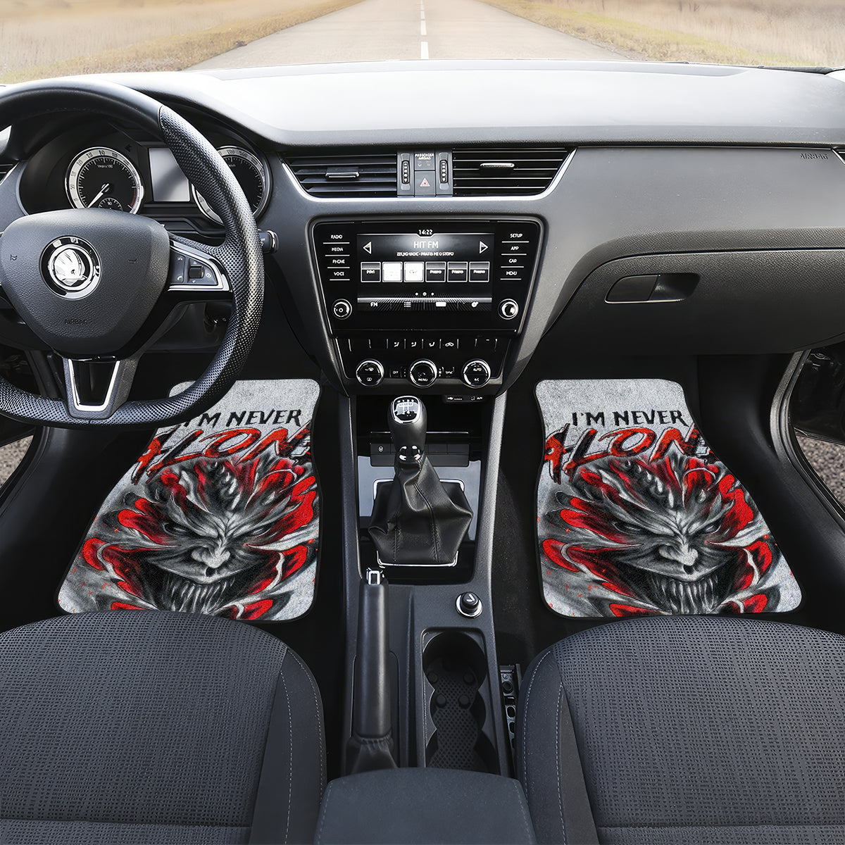 Devil Skull Car Mats I Never Alone My Demon With Me 24/7 - Wonder Print Shop