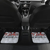 Devil Skull Car Mats I Never Alone My Demon With Me 24/7 - Wonder Print Shop