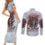 Devil Skull Couples Matching Short Sleeve Bodycon Dress and Long Sleeve Button Shirts I Never Alone My Demon With Me 24/7 - Wonder Print Shop