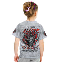 Devil Skull Kid T Shirt I Never Alone My Demon With Me 24/7 - Wonder Print Shop