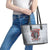 Devil Skull Leather Tote Bag I Never Alone My Demon With Me 24/7 - Wonder Print Shop