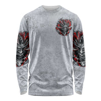 Devil Skull Long Sleeve Shirt I Never Alone My Demon With Me 24/7 - Wonder Print Shop