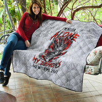 Devil Skull Quilt I Never Alone My Demon With Me 24/7 - Wonder Print Shop