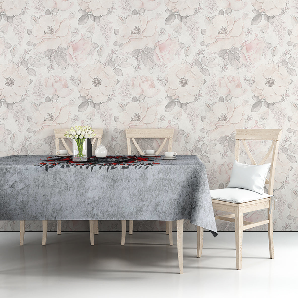 Devil Skull Tablecloth I Never Alone My Demon With Me 24/7 - Wonder Print Shop