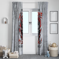 Devil Skull Window Curtain I Never Alone My Demon With Me 24/7 - Wonder Print Shop