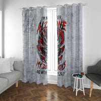 Devil Skull Window Curtain I Never Alone My Demon With Me 24/7 - Wonder Print Shop
