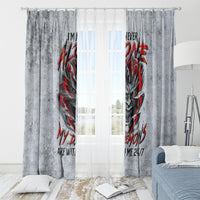 Devil Skull Window Curtain I Never Alone My Demon With Me 24/7 - Wonder Print Shop
