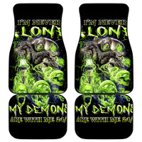 Death Skull Car Mats I Never Alone My Demon With Me 24/7 - Wonder Print Shop