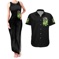 Death Skull Couples Matching Tank Maxi Dress and Hawaiian Shirt I Never Alone My Demon With Me 24/7 - Wonder Print Shop