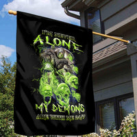 Death Skull Garden Flag I Never Alone My Demon With Me 24/7 - Wonder Print Shop