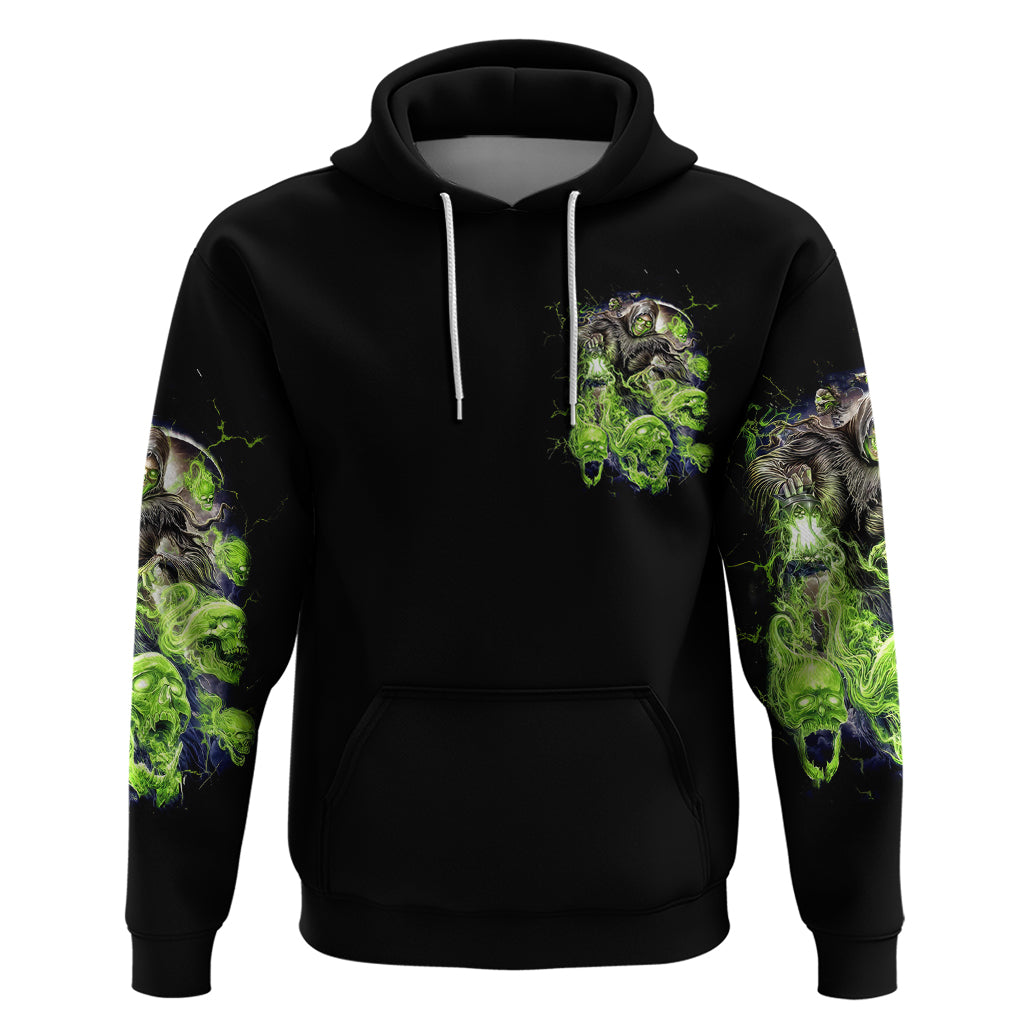 Death Skull Hoodie I Never Alone My Demon With Me 24/7 - Wonder Print Shop