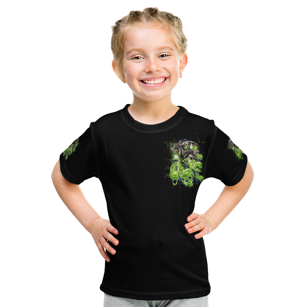 Death Skull Kid T Shirt I Never Alone My Demon With Me 24/7 - Wonder Print Shop