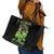 Death Skull Leather Tote Bag I Never Alone My Demon With Me 24/7 - Wonder Print Shop