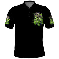 Flower Skull Polo Shirt I Blunt Because God Rolled Me That Way - Wonder Print Shop