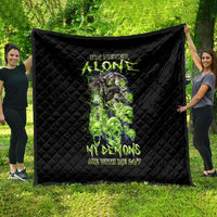 Death Skull Quilt I Never Alone My Demon With Me 24/7 - Wonder Print Shop