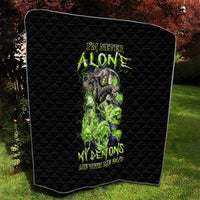 Death Skull Quilt I Never Alone My Demon With Me 24/7 - Wonder Print Shop