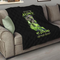 Death Skull Quilt I Never Alone My Demon With Me 24/7 - Wonder Print Shop