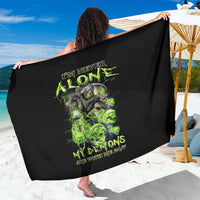 Death Skull Sarong I Never Alone My Demon With Me 24/7 - Wonder Print Shop
