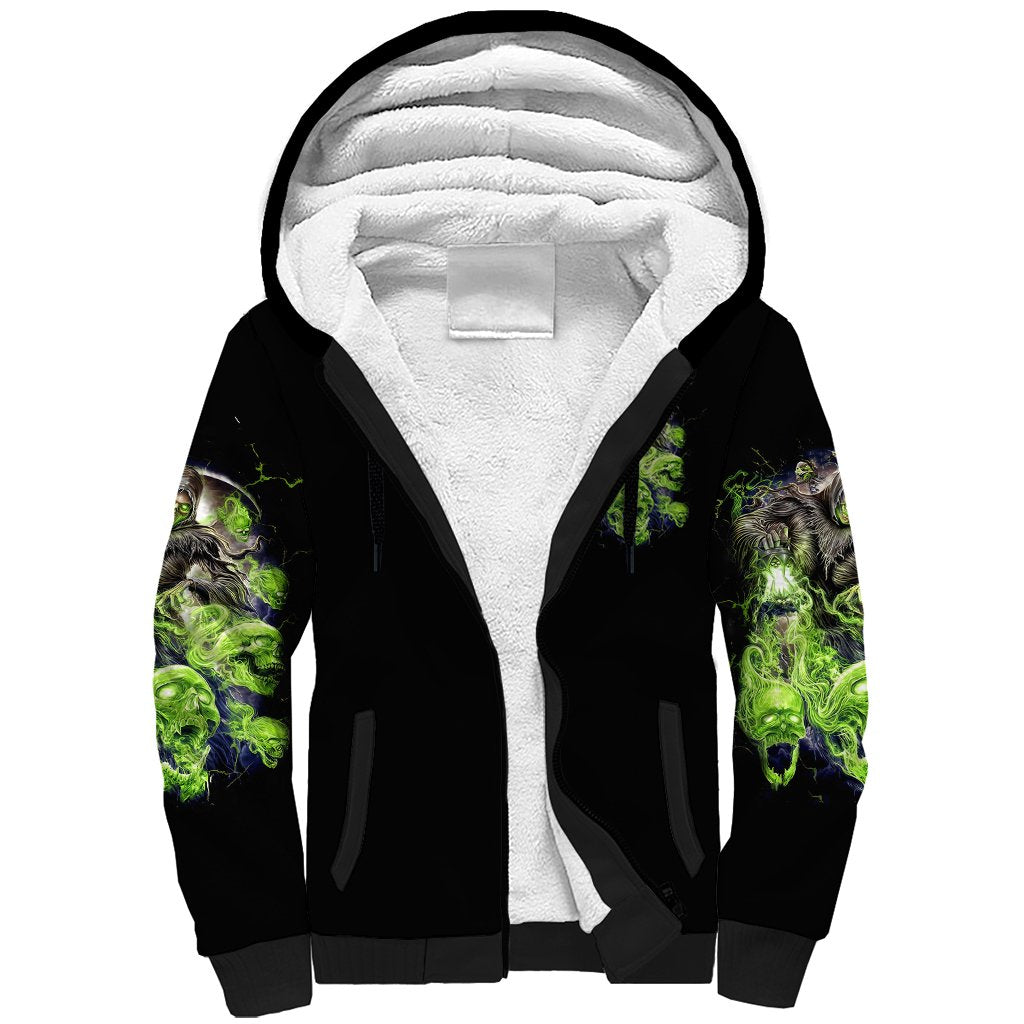 Flower Skull Sherpa Hoodie I Blunt Because God Rolled Me That Way - Wonder Print Shop