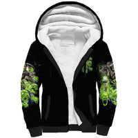 Flower Skull Sherpa Hoodie I Blunt Because God Rolled Me That Way - Wonder Print Shop