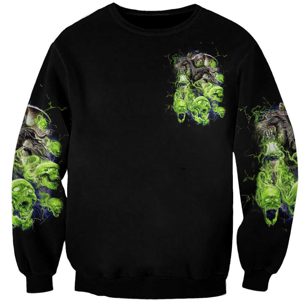 Flower Skull Sweatshirt I Blunt Because God Rolled Me That Way - Wonder Print Shop