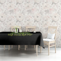 Death Skull Tablecloth I Never Alone My Demon With Me 24/7 - Wonder Print Shop