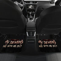 Satan Skull Car Mats I Never Alone My Demon With Me 24/7 - Wonder Print Shop