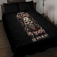 Satan Skull Quilt Bed Set I Never Alone My Demon With Me 24/7 - Wonder Print Shop