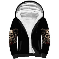 Flower Skull Sherpa Hoodie I Try To Avoid Drama - Wonder Print Shop