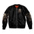 Flower Skull Sleeve Zip Bomber Jacket I Try To Avoid Drama - Wonder Print Shop