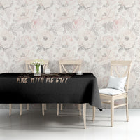 Satan Skull Tablecloth I Never Alone My Demon With Me 24/7 - Wonder Print Shop