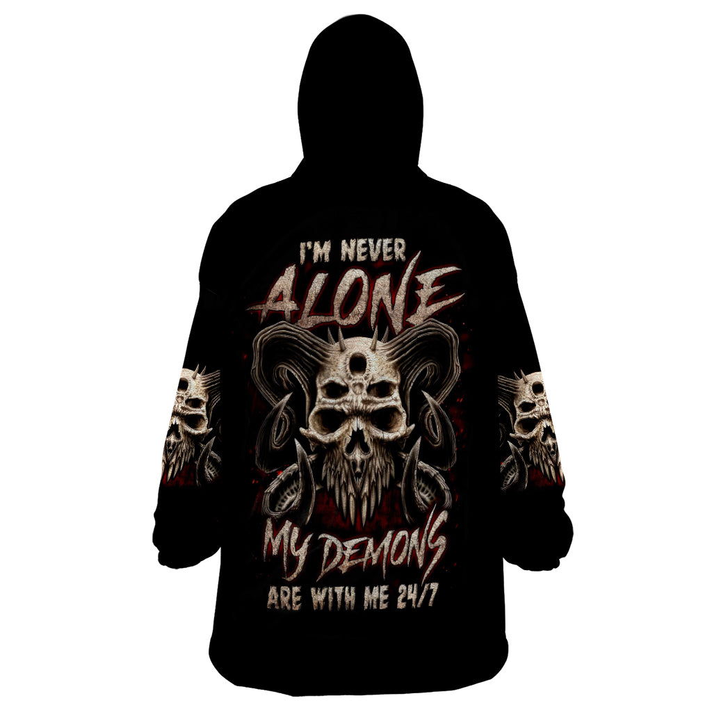 Flower Skull Wearable Blanket Hoodie I Try To Avoid Drama - Wonder Print Shop