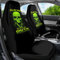 Thunder Skull Car Seat Cover I'm A Nice Person So If I'm An Asshole You Need To Ask Yourself - Wonder Print Shop