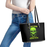 Thunder Skull Leather Tote Bag I'm A Nice Person So If I'm An Asshole You Need To Ask Yourself - Wonder Print Shop