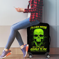 Thunder Skull Luggage Cover I'm A Nice Person So If I'm An Asshole You Need To Ask Yourself - Wonder Print Shop