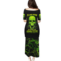 Flower Skull Puletasi Iam A Sweet Girl Full Of Crazy - Wonder Print Shop