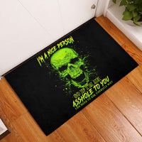 Thunder Skull Rubber Doormat I'm A Nice Person So If I'm An Asshole You Need To Ask Yourself - Wonder Print Shop