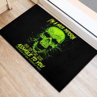 Thunder Skull Rubber Doormat I'm A Nice Person So If I'm An Asshole You Need To Ask Yourself - Wonder Print Shop